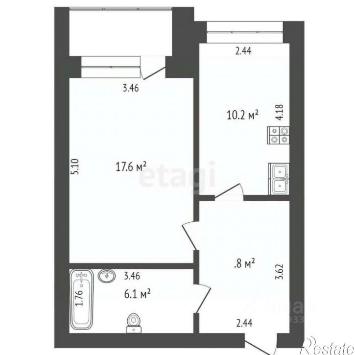 1-комн квартира улица Газовиков, 41/1,  д. 41/1
