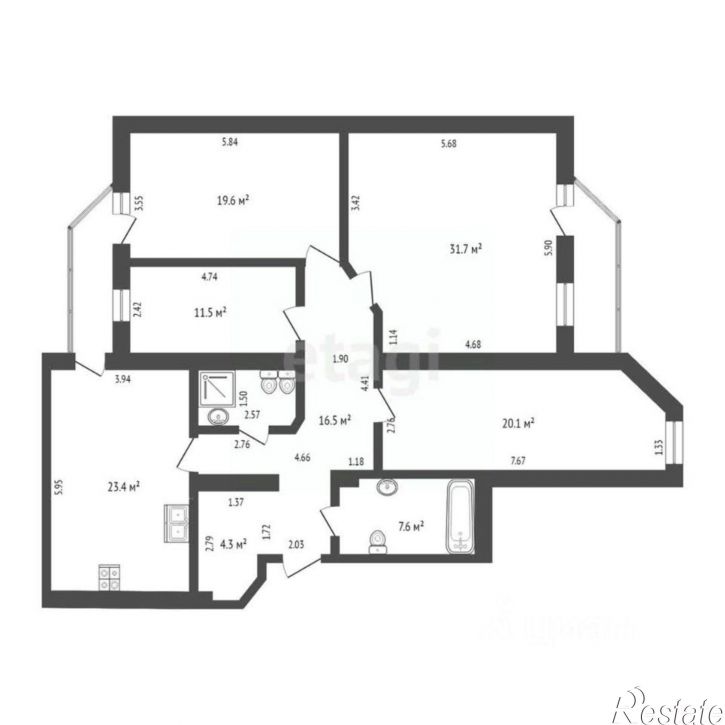 4-комн квартира Шаимский проезд, 12,  д. 12