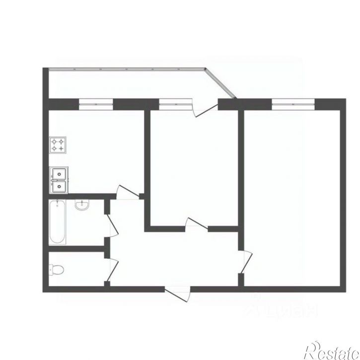 2-комн квартира ул Революции, 228 2,  д. 228 2,  к. 2