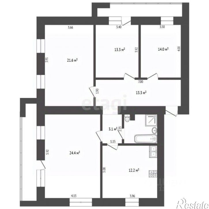 3-комн квартира ул Мельникайте, 44/2,  д. 44/2