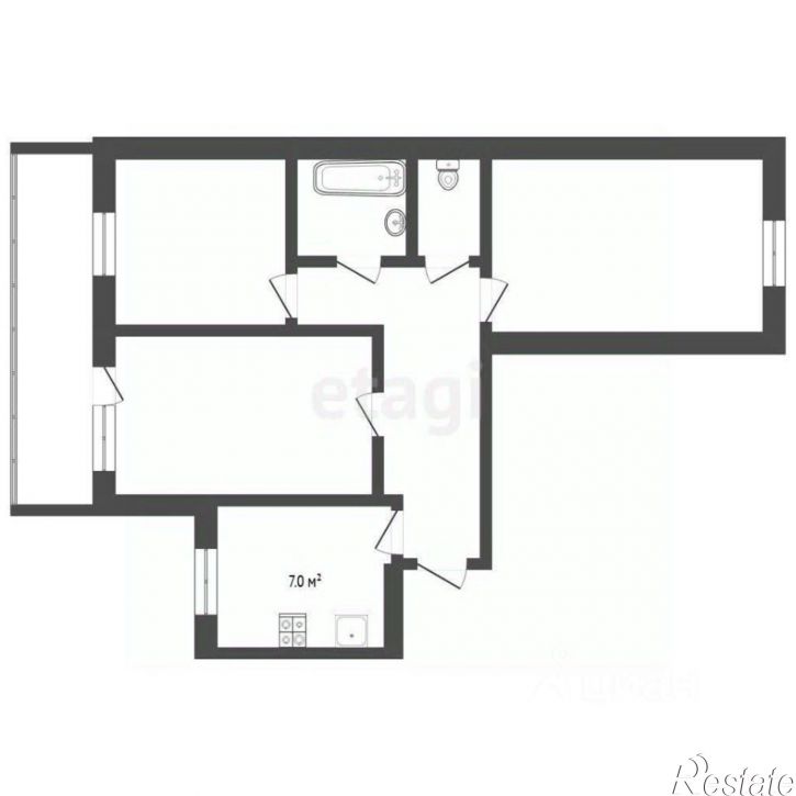 3-комн квартира улица Мельникайте, 48А,  д. 48А