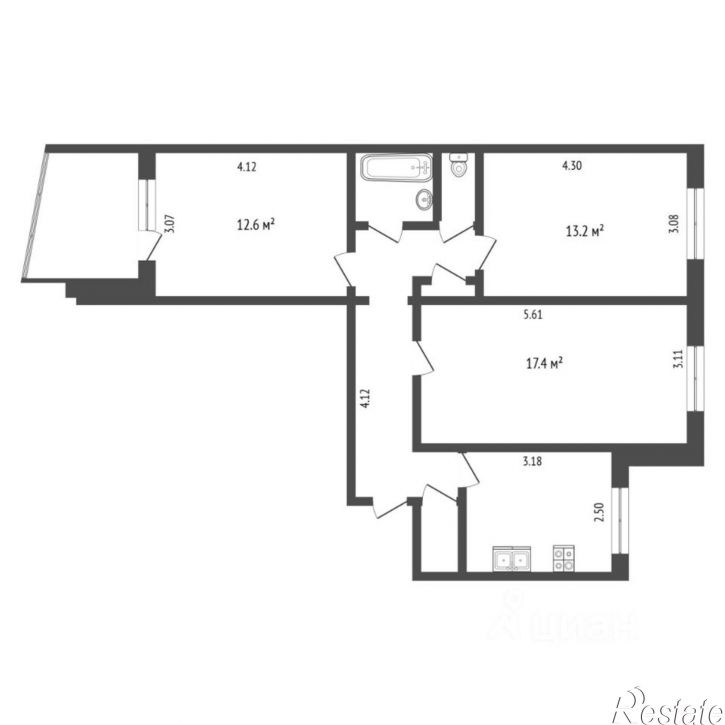 3-комн квартира улица Домостроителей, 6,  д. 6