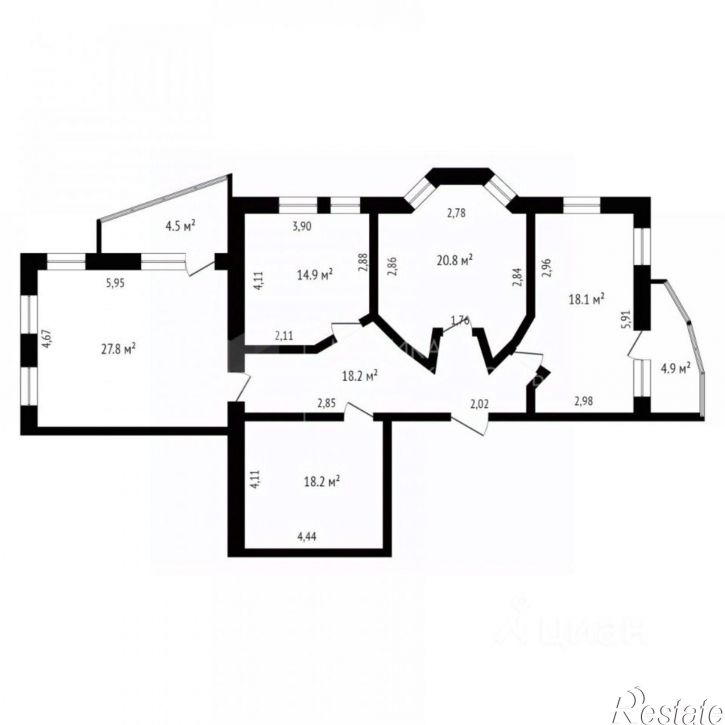 3-комн квартира Московский тракт, 37 к1,  д. 37 к1