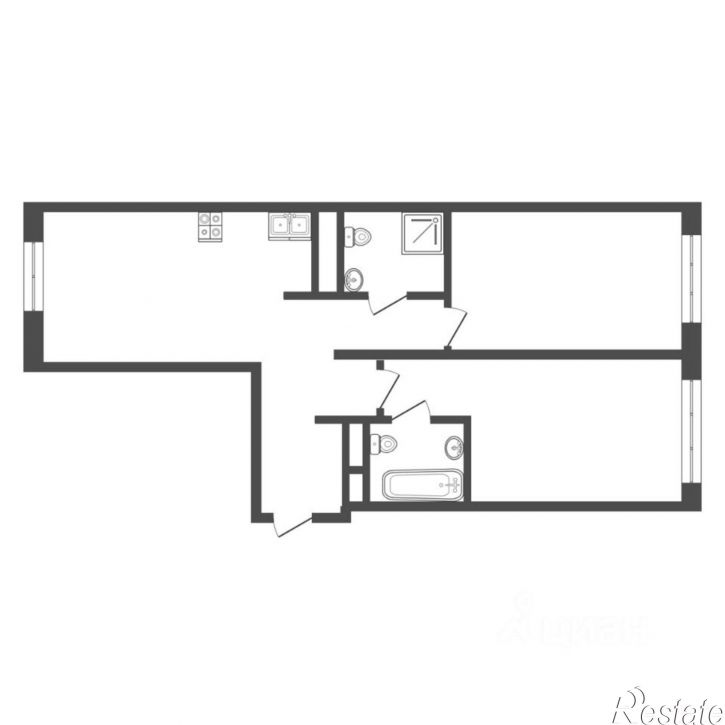 2-комн квартира ул Александра Федоровича, д 10