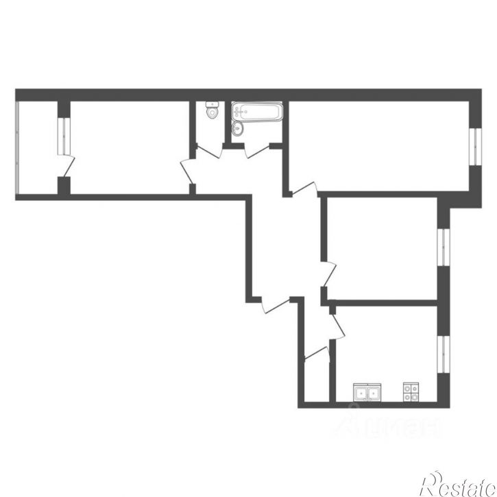 3-комн квартира улица Энергостроителей, 12,  д. 12