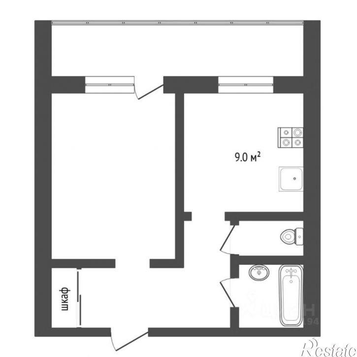 1-комн квартира ул Прокопия Артамонова, 15,  д. 15