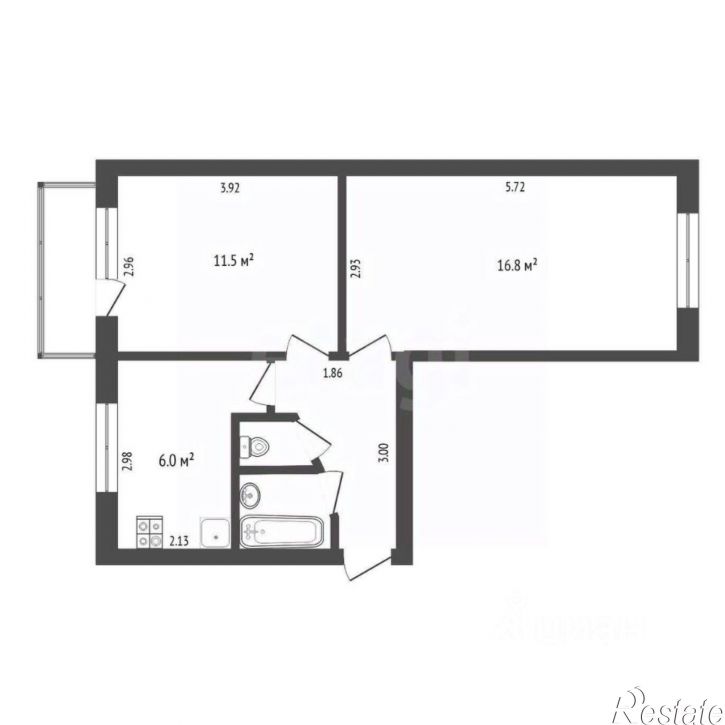 2-комн квартира улица Мусоргского, 38,  д. 38
