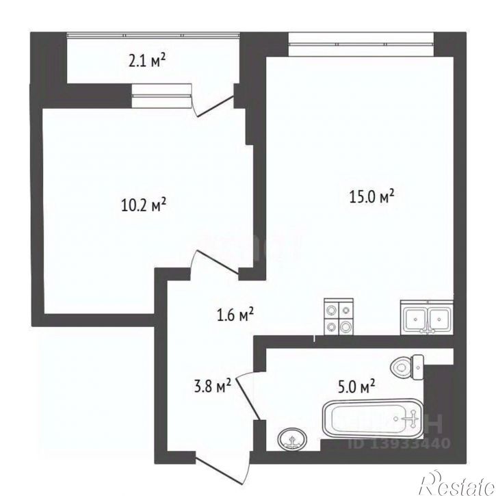 1-комн квартира улица Тимирязева, 8 к1,  д. 8 к1