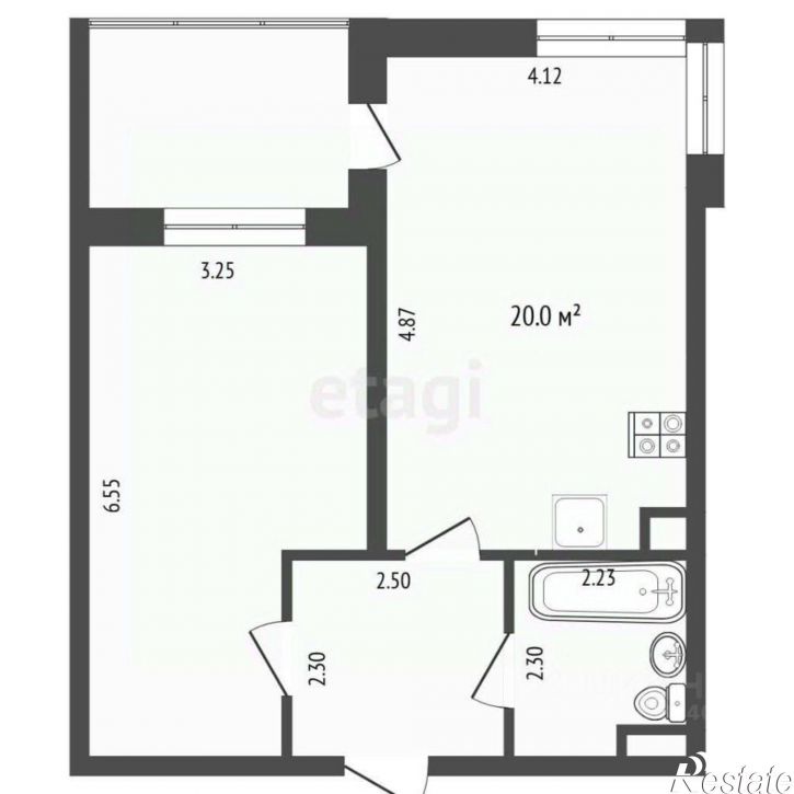 1-комн квартира улица Федюнинского, 30 к4,  д. 30 к4