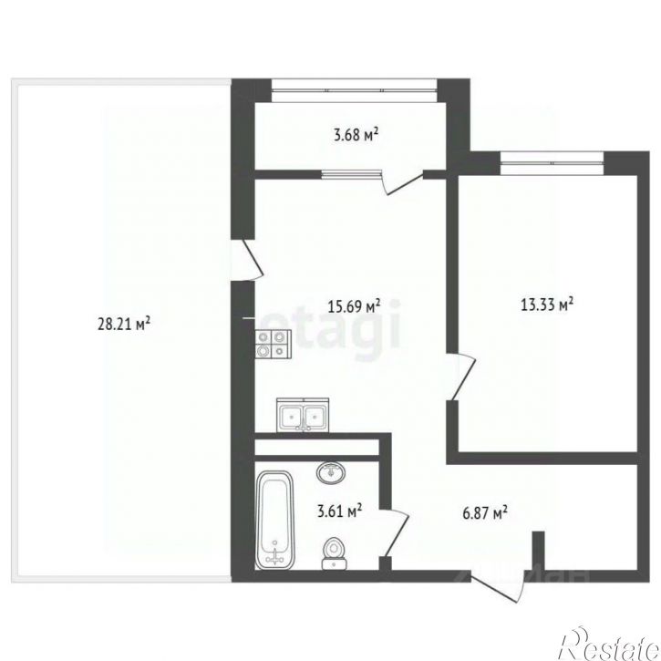 1-комн квартира улица Павла Никольского, 10 к1,  д. 10 к1