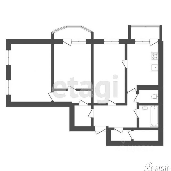 3-комн квартира Беловежская улица, 19 к1,  д. 19 к1