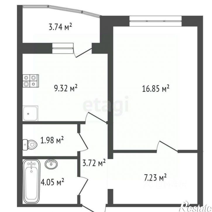 1-комн квартира Широтная улица, 190 к3,  д. 190 к3