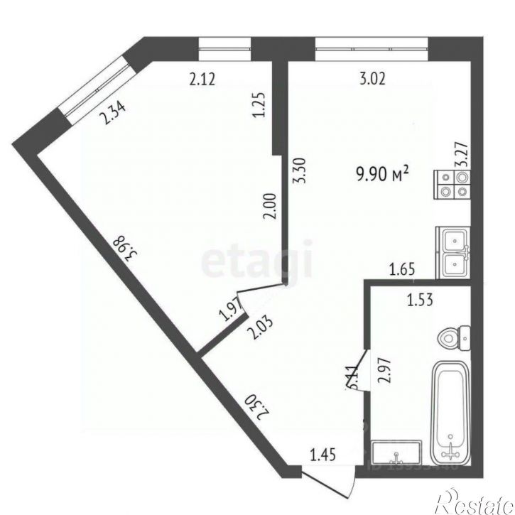 1-комн квартира улица Первооткрывателей, 10,  д. 10