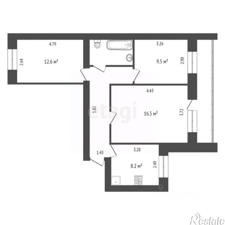 3-комн квартира улица Льва Толстого, 33,  д. 33