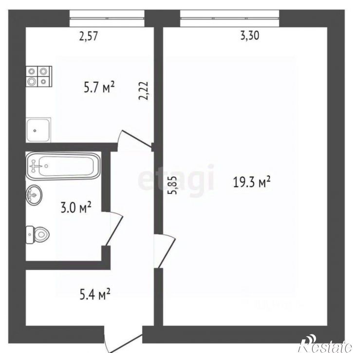 1-комн квартира улица 9 Января, 4,  д. 4