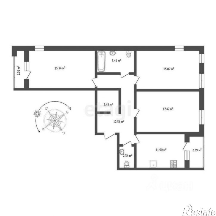 3-комн квартира ул Михаила Сперанского, 33 1,  д. 33 1,  к. 1