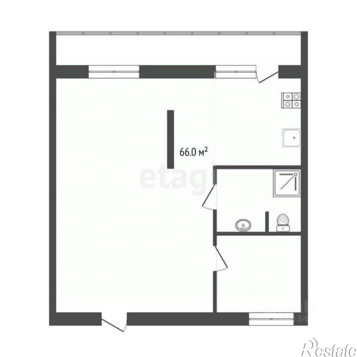 1-комн квартира улица Газодобытчиков, 21,  д. 21