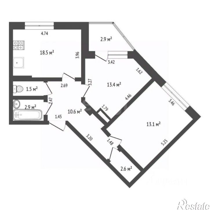 2-комн квартира Широтная улица, 134 к1,  д. 134 к1