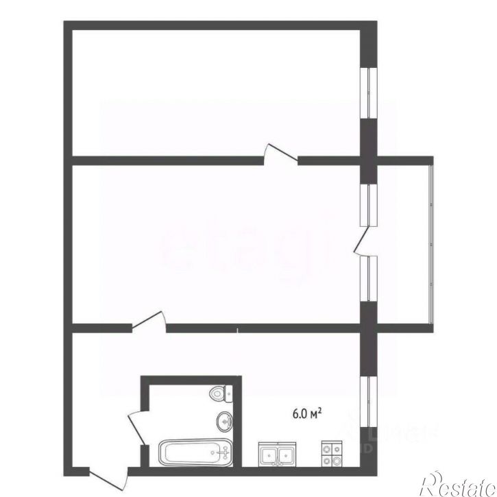 2-комн квартира Севастопольская улица, 35,  д. 35