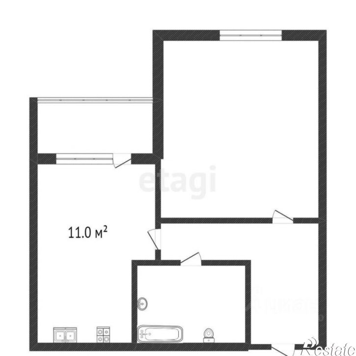 1-комн квартира улица Федюнинского, 30 к1,  д. 30 к1