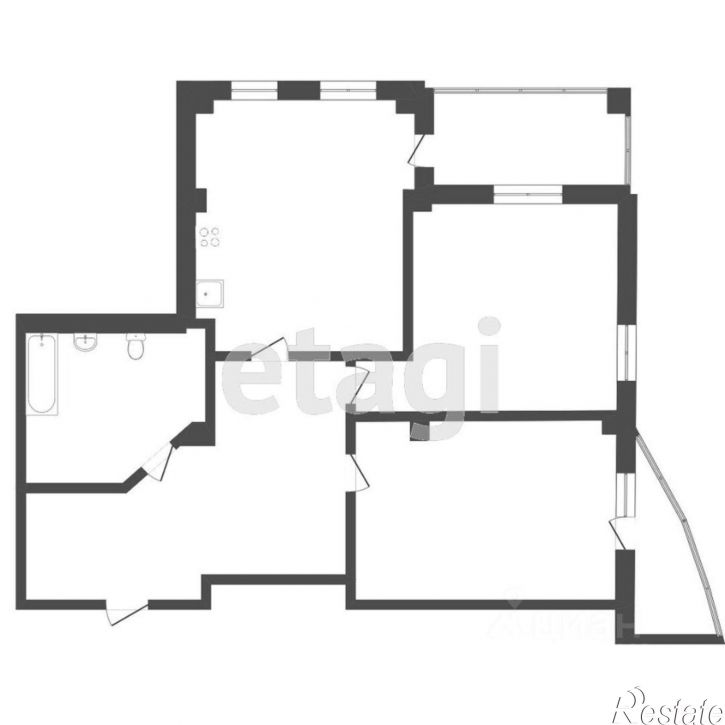 2-комн квартира ул Федюнинского, 64,  д. 64