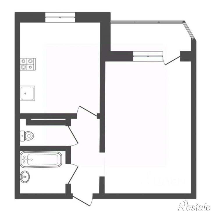 1-комн квартира ул Кремлевская, 112 3,  д. 112 3,  к. 3