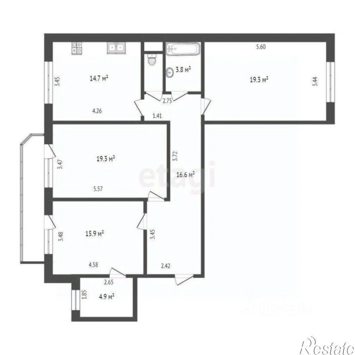 3-комн квартира улица Пермякова, 68 к1,  д. 68 к1