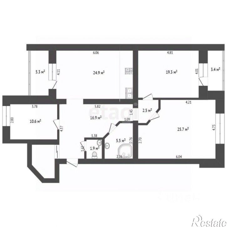 3-комн квартира ул Прокопия Артамонова, 5,  д. 5