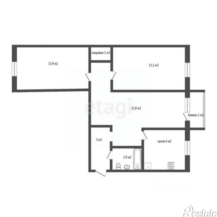 3-комн квартира Севастопольская улица, 37,  д. 37