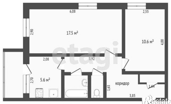 2-комн квартира улица Белинского, 16А,  д. 16А