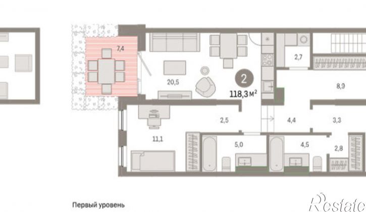2-комн квартира Мысовская улица, 26 к1,  д. 26 к1