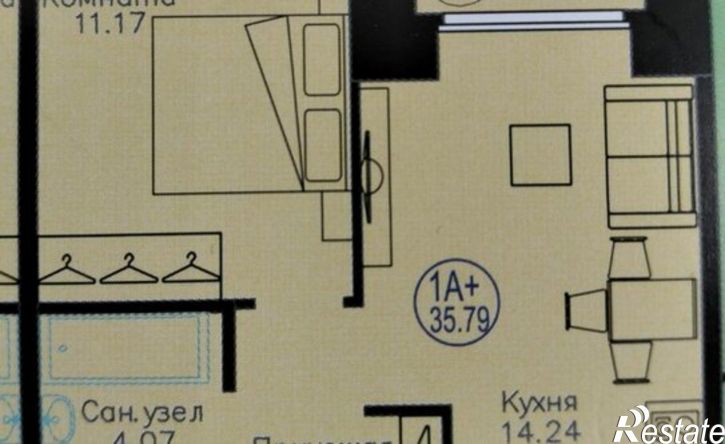1-комн квартира Новая улица, 35,  д. 35