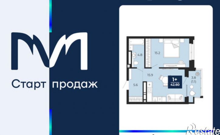 1-комн квартира пр-д капитана Куликова, 9,  д. 9