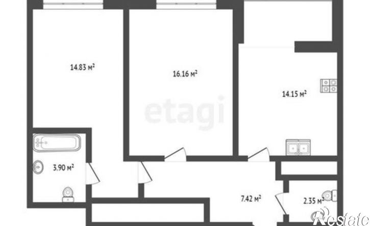 2-комн квартира улица Газовиков, 61,  д. 61