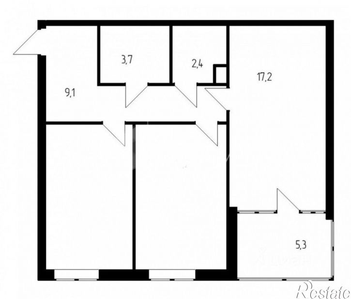2-комн квартира ул Виктора Тимофеева, 9,  д. 9