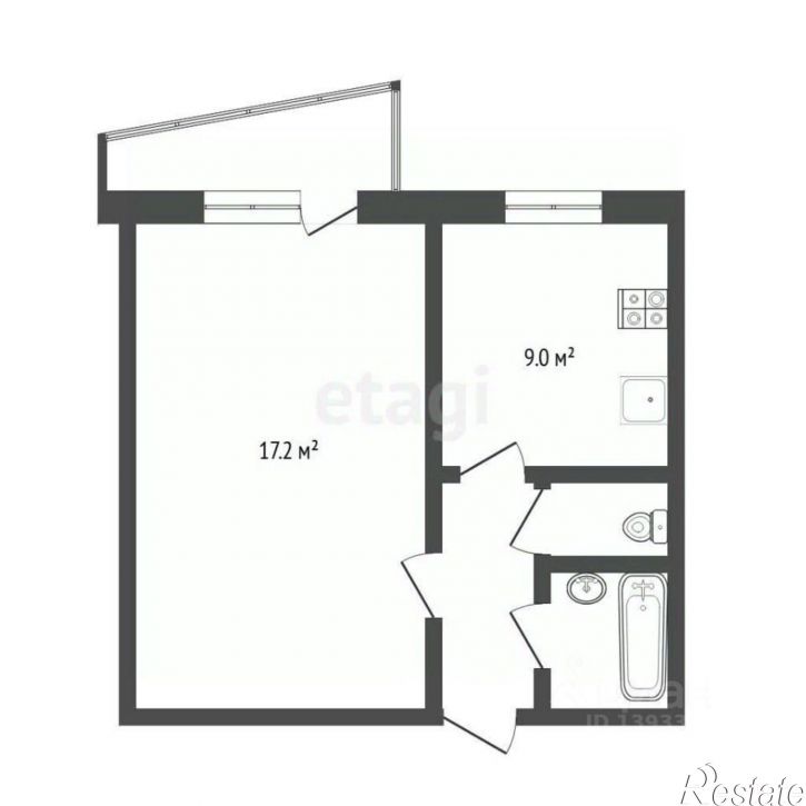 1-комн квартира улица Радищева, 27,  д. 27