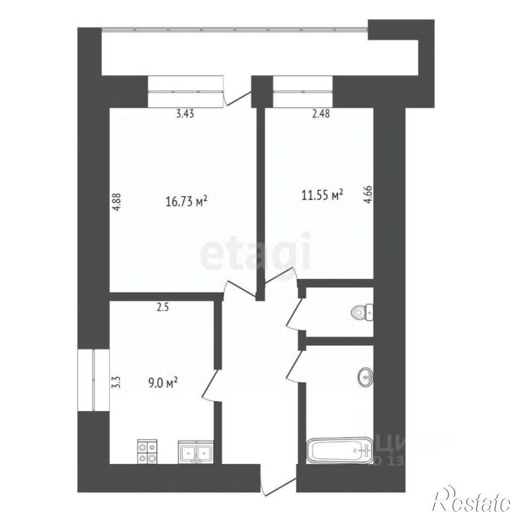 2-комн квартира Червишевский тракт, 90/1,  д. 90/1