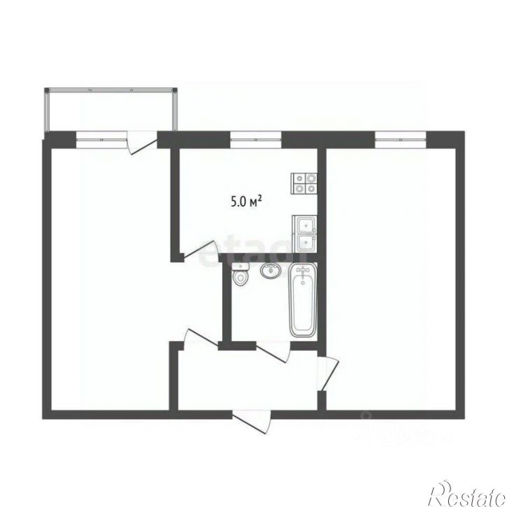 2-комн квартира ул Ямская, 102,  д. 102