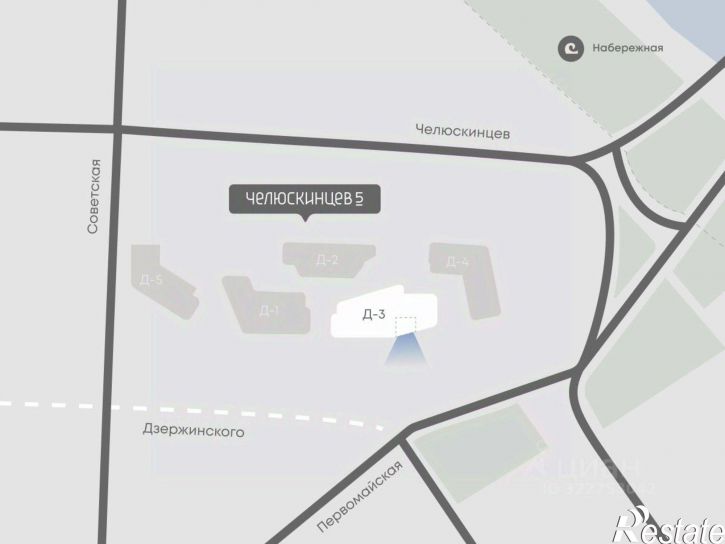 1-комн квартира в новом доме ул Дзержинского, 14,  д. 14