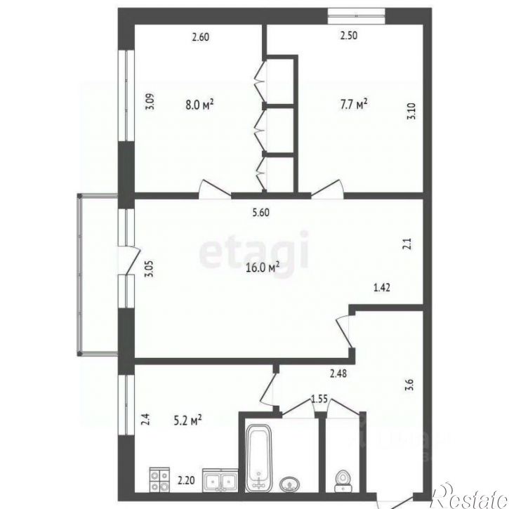 3-комн квартира пр-д Геологоразведчиков, 32,  д. 32