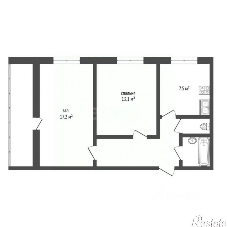 2-комн квартира ул Энергетиков, 51 А,  д. 51 А,  к. А