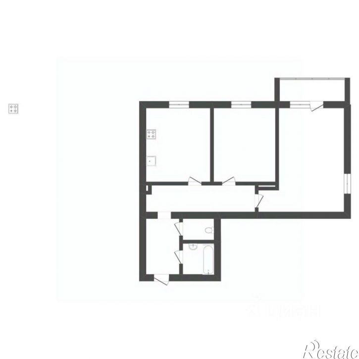 2-комн квартира ул Флотская, 32 1,  д. 32 1,  к. 1