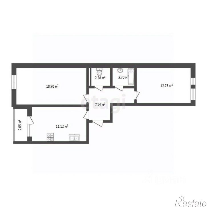2-комн квартира ул Михаила Сперанского, 39 1,  д. 39 1,  к. 1