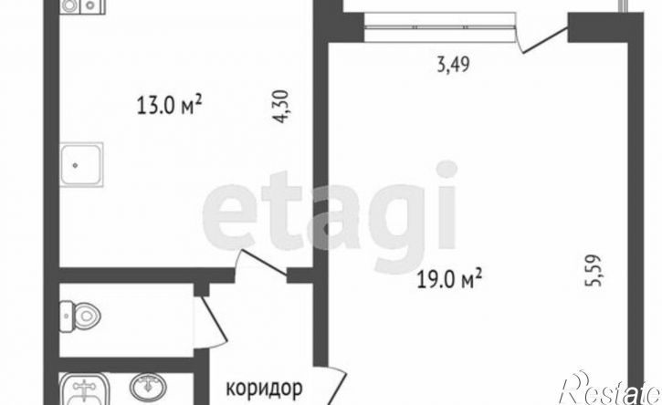1-комн квартира ул Широтная, 83 1А,  д. 83 1А,  к. 1А
