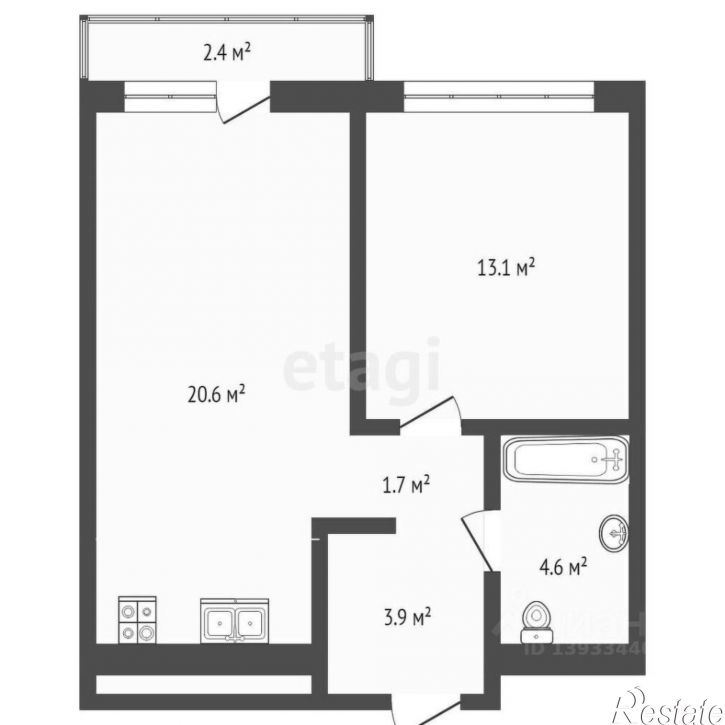 1-комн квартира улица Молодогвардейцев, 5 к1,  д. 5 к1