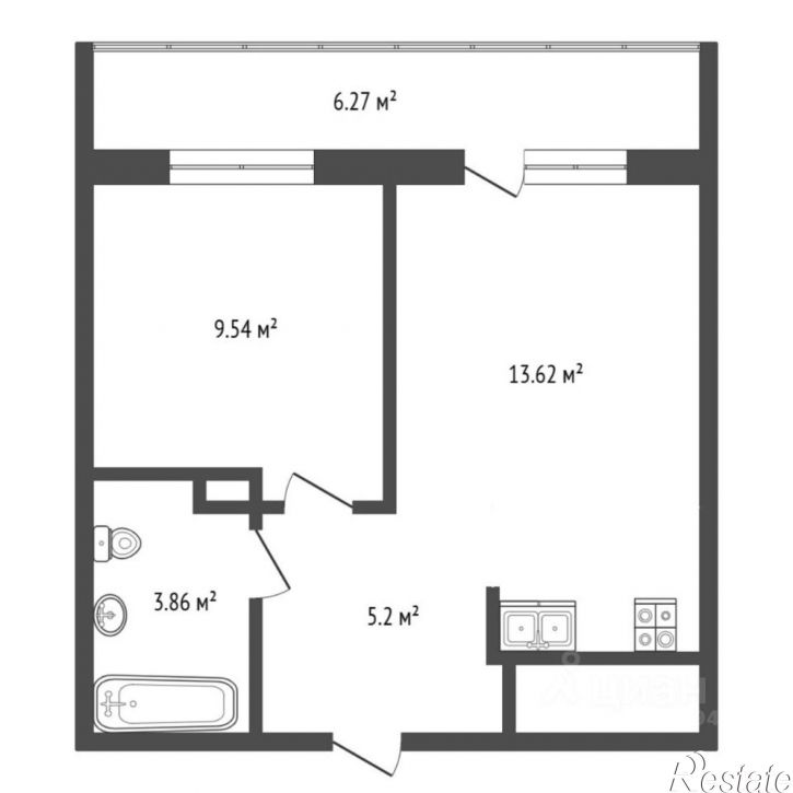 1-комн квартира Лесопарковая улица, 1 к2,  д. 1 к2