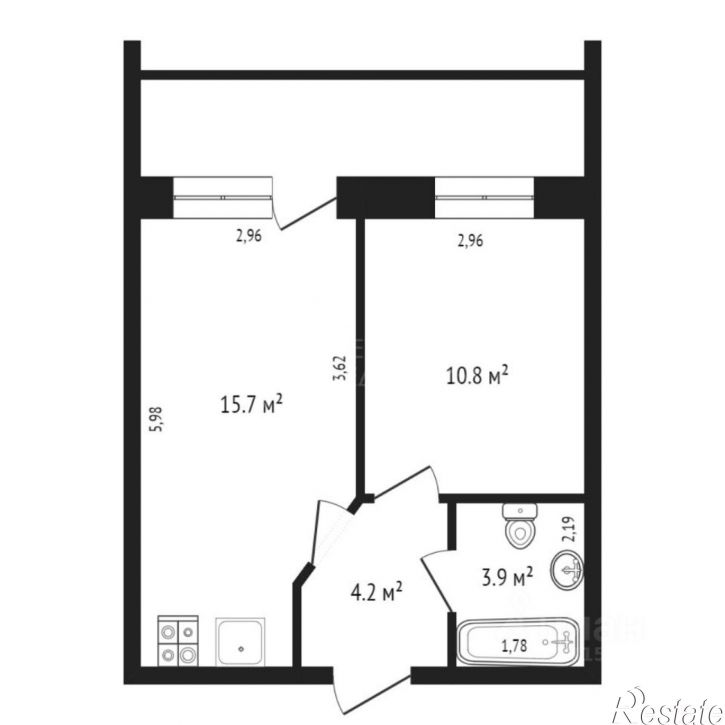 1-комн квартира Московский тракт, 135 к3,  д. 135 к3