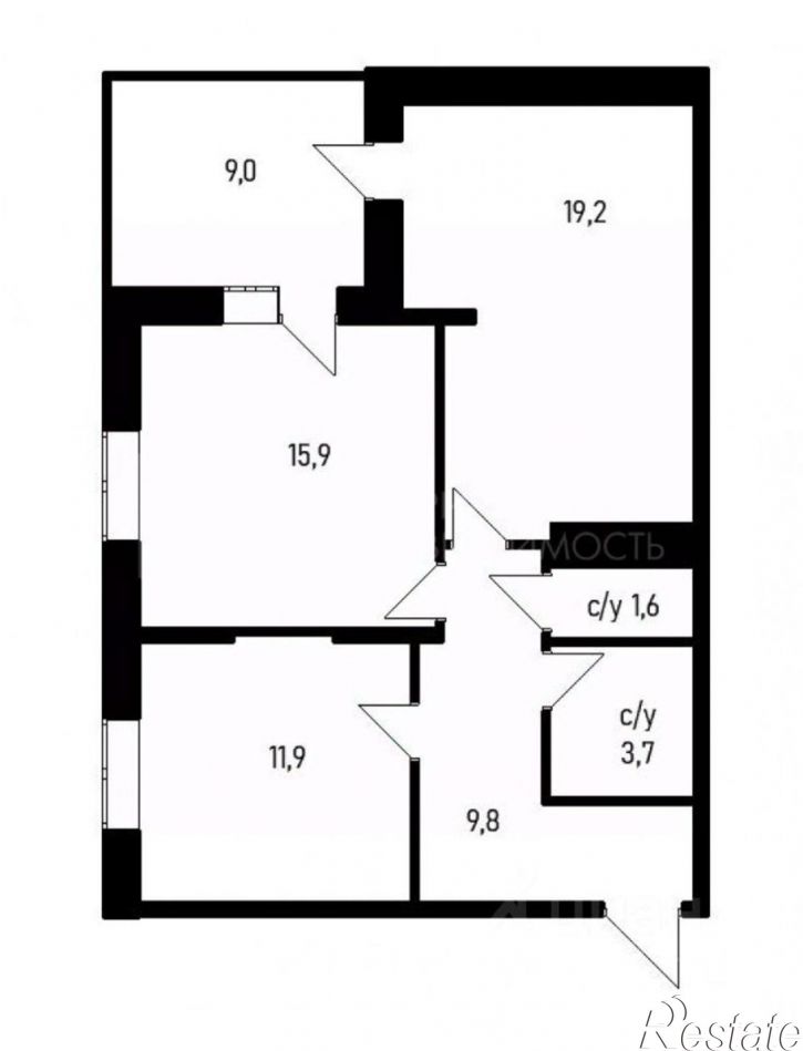 2-комн квартира ул Тимофея Чаркова, 79 1,  д. 79 1,  к. 1
