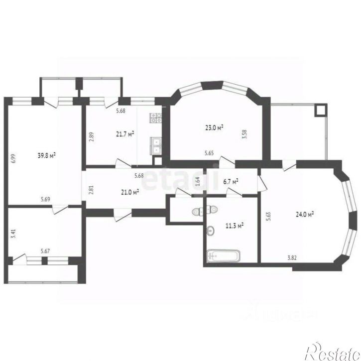 4-комн квартира улица Республики, 171/2,  д. 171/2