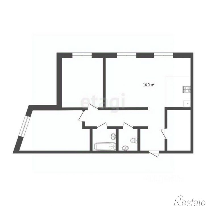 2-комн квартира ул Береговая, 126,  д. 126